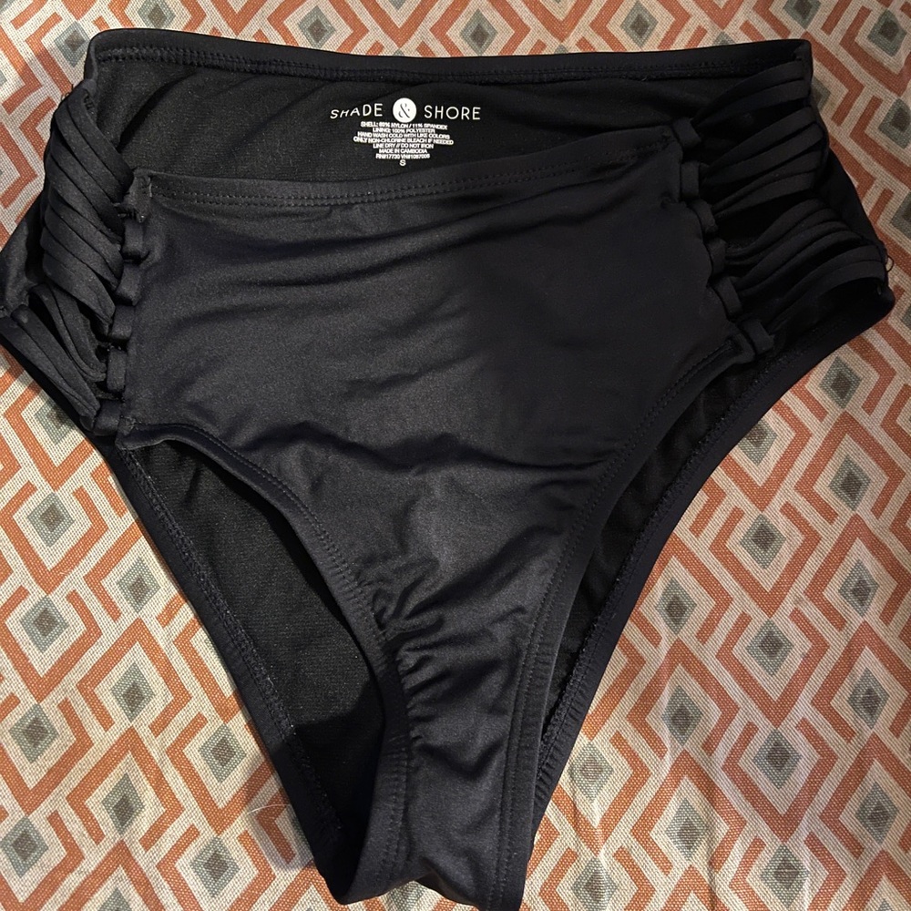 Black small bikini bottom high waisted